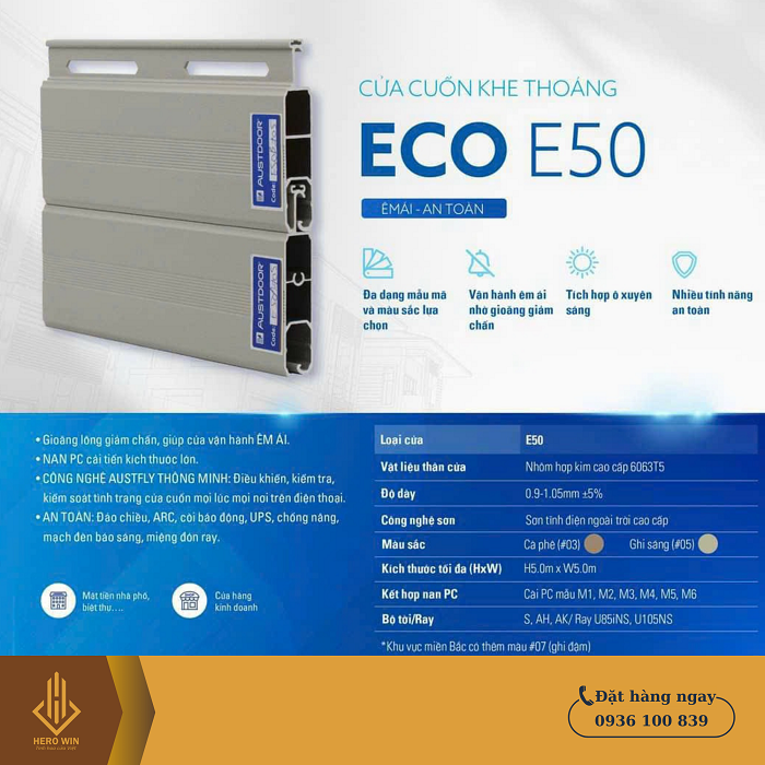 Cửa cuốn AUSTDOOR ECO E50