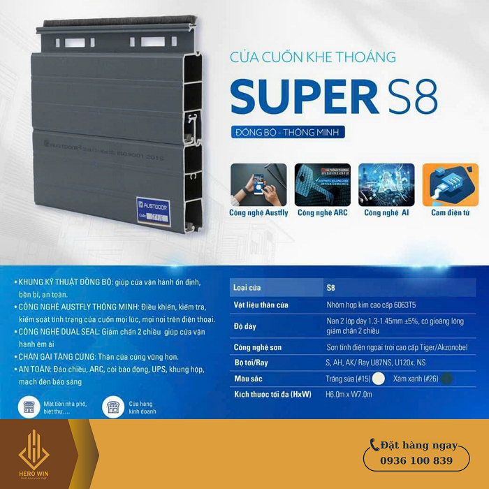 CỬA CUỐN AUSTDOOR SUPER S8